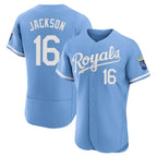 Kansas City Royals #16 Bo Jackson Player Light Blue FEDASGOGE Alt Limited Elite Home Stitched Jerseys