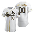 Custom St. Louis Cardinals White FEDASGOGE Stitched Flex Base Golden Edition Jersey