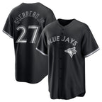 Toronto Blue Jays #27 Vladimir Guerrero Jr. Black FEDASGOGE Lights Out Limited Stitched Jersey
