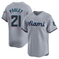 Miami Marlins #21 Graham Pauley Player Gray FEDASGOGE Home Limited Stitched Jerseys