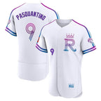 Kansas City Royals #9 Vinnie Pasquantino Player White FEDASGOGE 2026 City Connect Limited Elite Home Stitched Jerseys