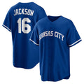 Kansas City Royals #16 Bo Jackson Rush Blue FEDASGOGE Alternate 2 Replica Jersey