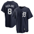 Detroit Tigers #8 Matt Vierling Player Navy FEDASGOGE Game Home Stitched Jerseys