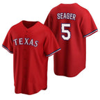 Texas Rangers #5 Corey Seager Red FEDASGOGE Cool Base Stitched Jersey