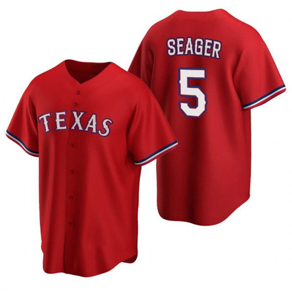 Texas Rangers #5 Corey Seager Red FEDASGOGE Cool Base Stitched Jersey