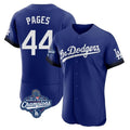 Los Angeles Dodgers #44 Andy Pages Player Royal FEDASGOGE World Series Meet City Connect Elite Home Stitched Jerseys