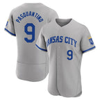 Kansas City Royals #9 Vinnie Pasquantino Player Gray FEDASGOGE Limited Elite Home Game Stitched Jerseys