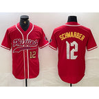 Philadelphia Phillies #12 Kyle Schwarber Red FEDASGOGE 2024 City Connect Limited Stitched Jersey 3