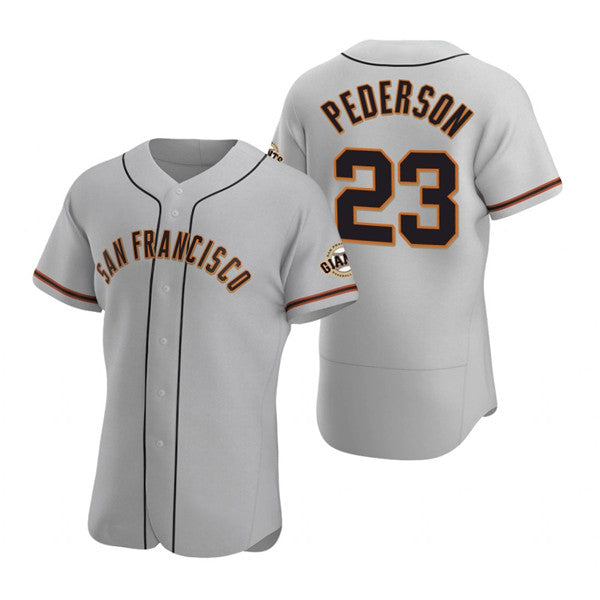 San Francisco Giants #23 Joc Pederson Gray FEDASGOGE Flex Base Stitched Jersey