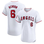 Los Angeles Angels #6 Anthony Rendon White FEDASGOGE Home Elite Player Jersey