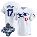 Los Angeles Dodgers #17 Shohei Ohtani White FEDASGOGE 2025 Champions Stitched Jersey