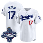 Los Angeles Dodgers #17 Shohei Ohtani White FEDASGOGE 2025 Champions Stitched Jersey