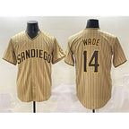 San Diego Padres #14 Tyler Wade Tan FEDASGOGE Cool Base Stitched Jersey