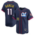 Kansas City Royals #11 Maikel Garcia Player Navy FEDASGOGE Limited American League All-Star Edition Stitched Jerseys