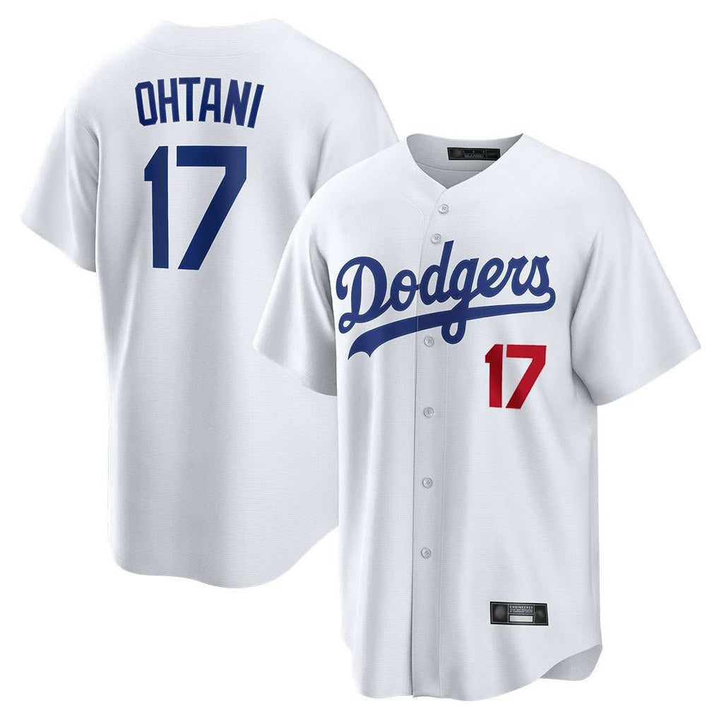 Los Angeles Dodgers #17 Shohei Ohtani Player White FEDASGOGE Home Game Stitched Jerseys