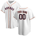 Custom Houston Astros White FEDASGOGE Home Replica Jersey