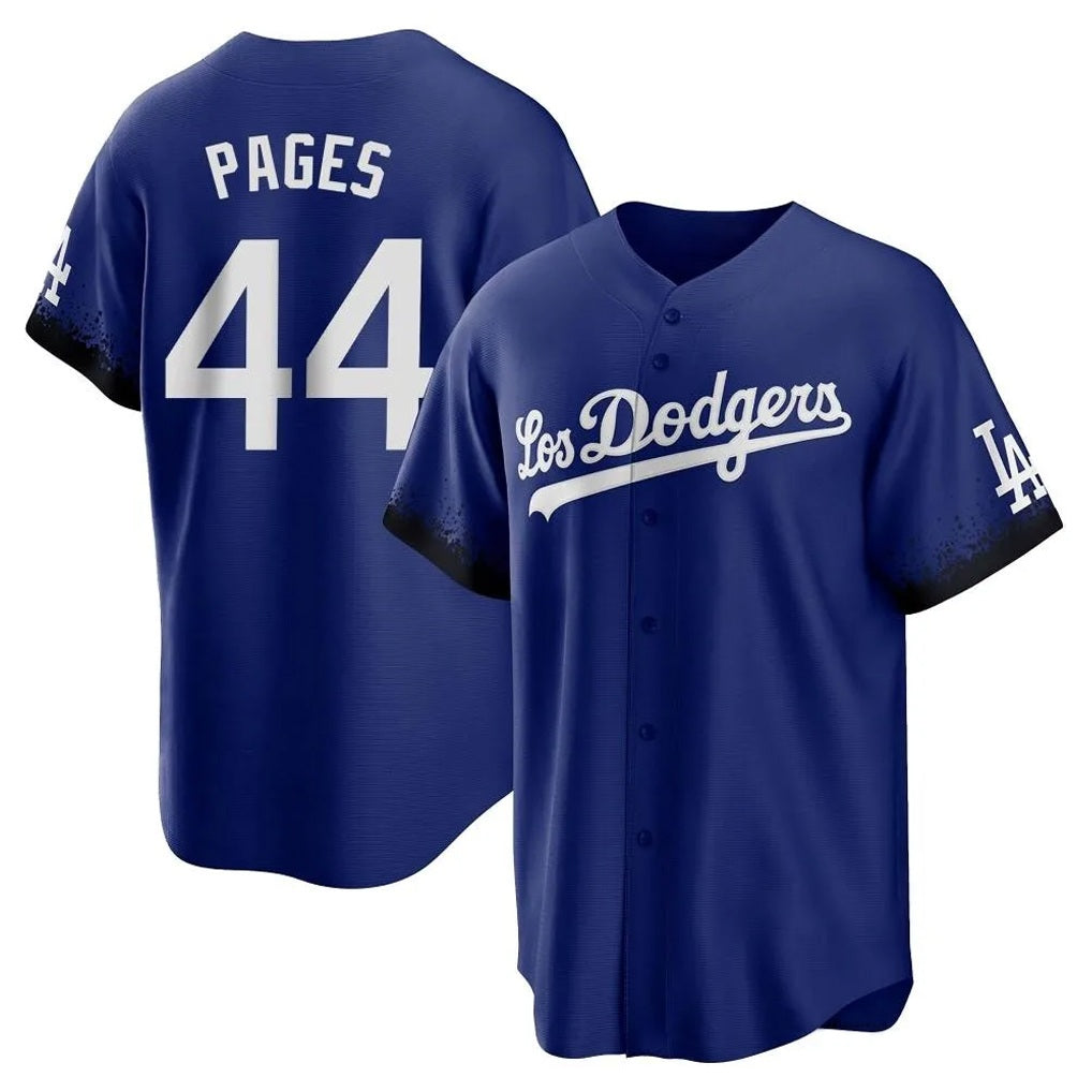 Los Angeles Dodgers #44 Andy Pages Player Royal FEDASGOGE City Connect Home Game Stitched Jerseys
