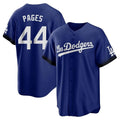 Los Angeles Dodgers #44 Andy Pages Player Royal FEDASGOGE City Connect Home Game Stitched Jerseys
