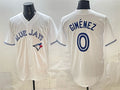 Toronto Blue Jays #0 Andres Gimenez White Gold FEDASGOGE 2025 American League Champions Limited Jersey