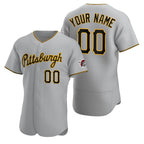 Custom Pittsburgh Pirates Gray FEDASGOGE Stitched Flex Base 2020 Road Jersey