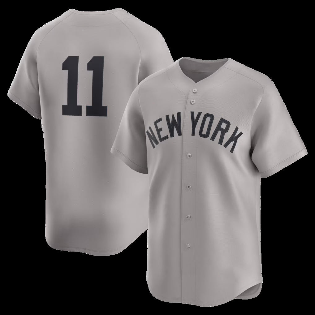 New York Yankees #11 Anthony Volpe Gray FEDASGOGE Road Limited Player Jersey