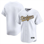 Los Angeles Dodgers Blank Player White Gold FEDASGOGE Collection Limited Home Stitched Jerseys