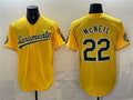 Oakland Athletics #22 Jeff McNeil 2026 Yellow FEDASGOGE Alternate Sacramento Celebrating 125 Years Vapor Limited Stitched Jersey