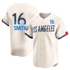 Los Angeles Dodgers #16 Will Smith Player Cream FEDASGOGE City Connect Limited Home Stitched Jerseys