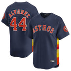 Houston Astros #44 Yordan Alvarez Player Navy FEDASGOGE Home Limited Stitched Jerseys