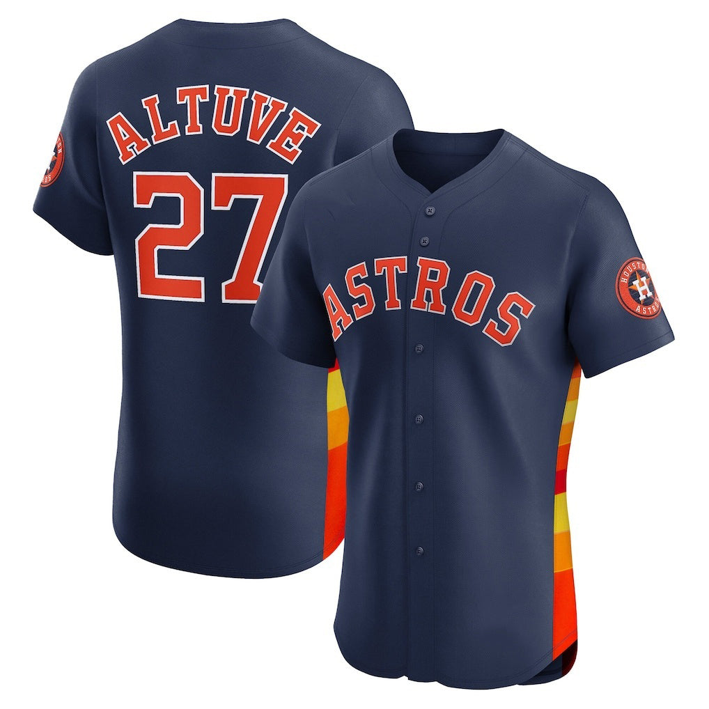 Houston Astros #27 Jose Altuve Navy FEDASGOGE Alternate 2 Elite Player Jersey