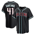 Arizona Diamondbacks #41 Carlos Santana Player Black FEDASGOGE Home Game Stitched Jerseys