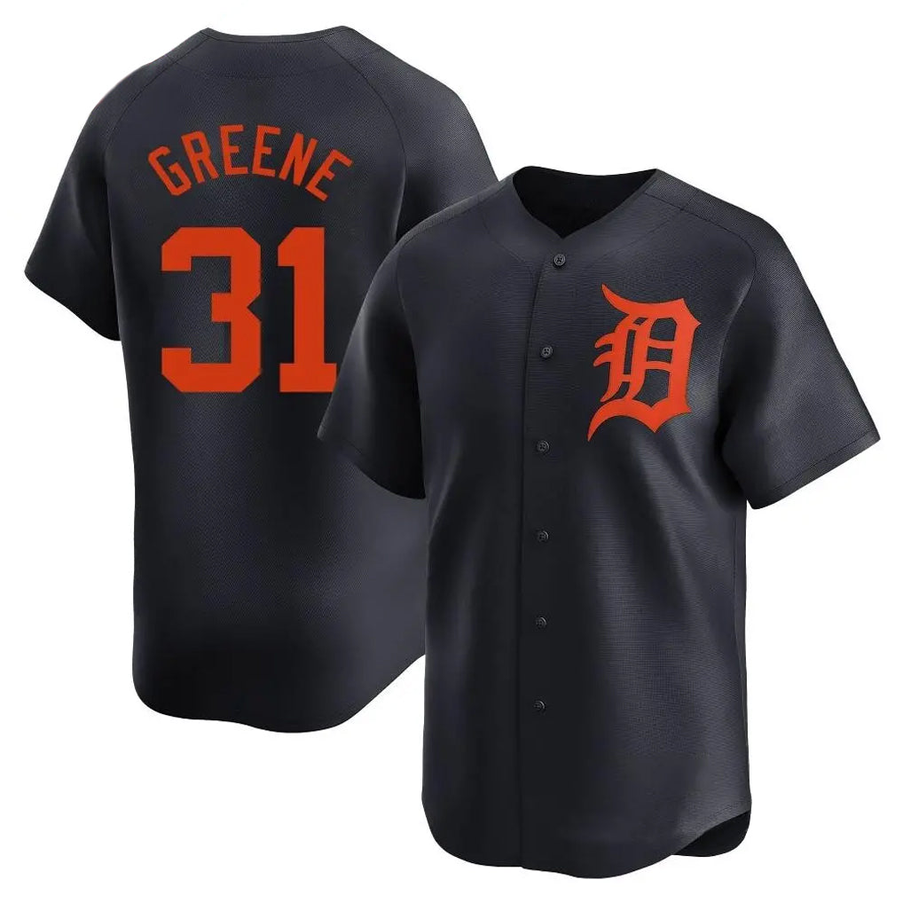 Detroit Tigers #31 Riley Greene Player Navy FEDASGOGE Home Limited Stitched Jerseys