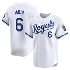 Kansas City Royals #6 Jonathan India Player White FEDASGOGE Alt Limited Home Stitched Jerseys
