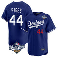 Los Angeles Dodgers #44 Andy Pages Player Royal FEDASGOGE World Series Limited Home Stitched Jerseys