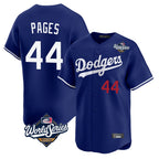 Los Angeles Dodgers #44 Andy Pages Player Royal FEDASGOGE World Series Limited Home Stitched Jerseys