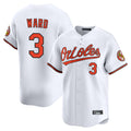 Baltimore Orioles #3 Taylor Ward Player White FEDASGOGE Limited Home Game Stitched Jerseys