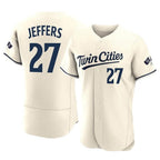 Minnesota Twins #27 Ryan Jeffers Player Cream FEDASGOGEHome Limited Elite Stitched Jerseys