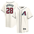 Arizona Diamondbacks #28 Nolan Arenado Player Cream FEDASGOGE Home Game Stitched Jerseys