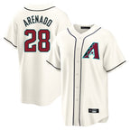 Arizona Diamondbacks #28 Nolan Arenado Player Cream FEDASGOGE Home Game Stitched Jerseys