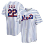 New York Mets #22 Juan Soto White FEDASGOGE Home Replica Player Jersey