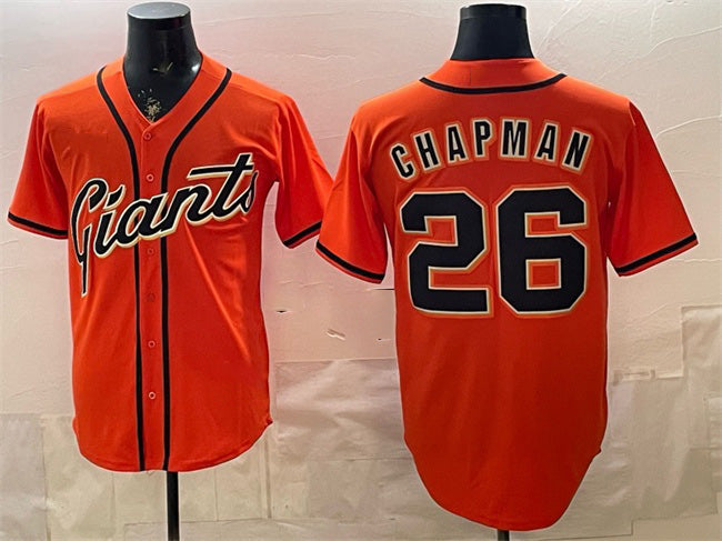 San Francisco Giants #26 Matt Chapman Orange FEDASGOGE Cool Base Stitched Jersey