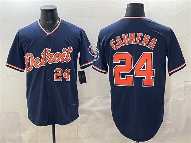 Detroit Tigers #24 Miguel Cabrera Navy FEDASGOGE 2026 Alternate Vapor Premier Limited Stitched Jersey