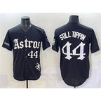 Houston Astros #44 Still Tippin Black FEDASGOGE Gothic 'Houston Born Barrio Raised' Limited Stitched Jersey