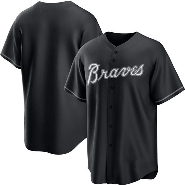 Atlanta Braves Blank Black FEDASGOGE Lights Out Limited Stitched Jersey