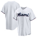 Miami Marlins White FEDASGOGE Home Replica Team Jersey