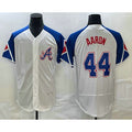 Atlanta Braves #44 Hank Aaron White FEDASGOGE 2023 City Connect Flex Base Stitched Jersey