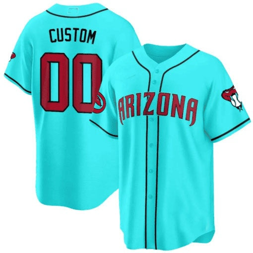 Custom Arizona Diamondbacks 2024 Cool Base Jersey V2 ¨C Teal 2 FEDASGOGE