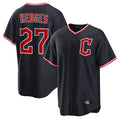 Cleveland Guardians #27 Austin Hedges Player Navy FEDASGOGE Game Home Stitched Jerseys
