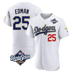 Los Angeles Dodgers #25 Tommy Edman Player Gold White FEDASGOGE World Series 2026 Collection Stadium Limited Elite Stitched Jerseys