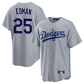 Los Angeles Dodgers #25 Tommy Edman Player Gray FEDASGOGE Game Stitched Jerseys